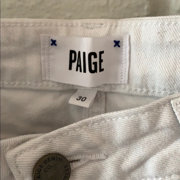 Paige White Distressed Denim Jeans - Picture 2 of 5